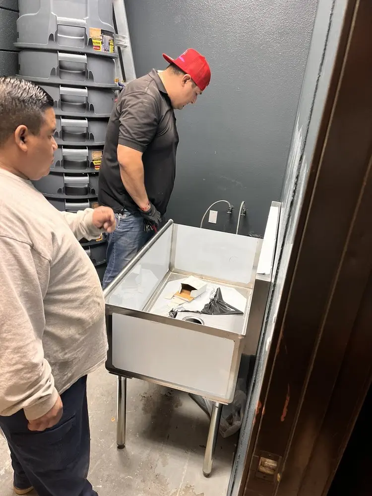 Commercial plumbing and sink installation in Monaca